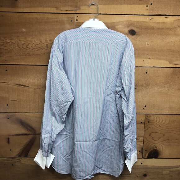 Turnbull & Asser Striped French Collar Dress Shirt Button Down Mens Size 17-43 - Picture 7 of 10